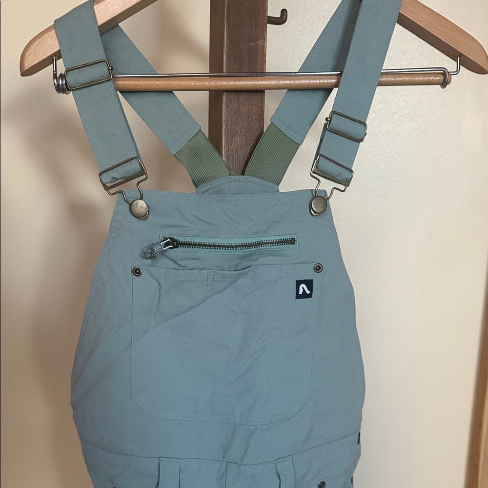 Sage Green Flylow Overalls with Front Pocket